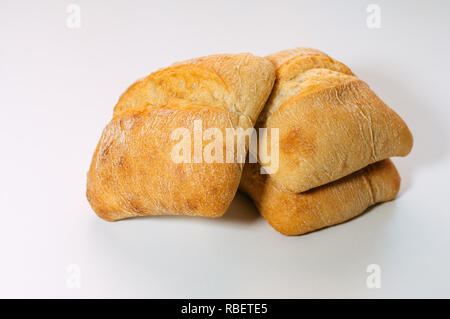 Fresh gluten free grain bread with seeds isolated on white background. Healthy food. Stock Photo