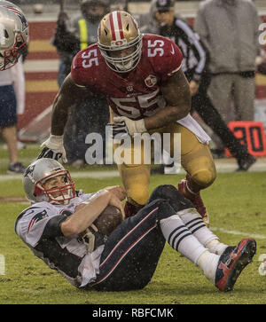 San Francisco 49ers linebacker Ahmad Brooks (55) is shown at San Francisco  49ers NFL football training camp in Santa Clara, Calif., Tuesday, Aug. 16,  2011. (AP Photo/Jeff Chiu Stock Photo - Alamy