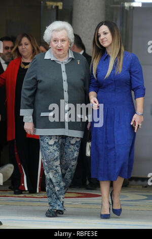 Madrid, Spain. 10th Jan, 2019. Princess Pilar de Borbon attends the National Sports Awards 2017 at the El Pardo Palace on January 10, 2019 in Madrid, Spain. Credit: Jimmy Olsen/Media Punch ***No Spain***/Alamy Live News Stock Photo