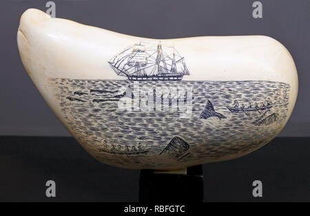 17 November 2018, Portugal, Funchal/Canical: Works from whale bones are exhibited in the whale museum in Canial on the Portuguese island of Madeira. The Whale Museum is dedicated to the history of the whaling industry in Madeira. Photo: Holger Hollemann/dpa Stock Photo