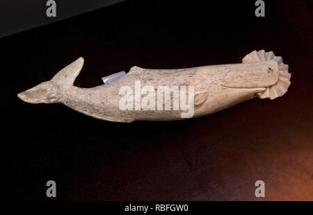 17 November 2018, Portugal, Funchal/Canical: Works from whale bones are exhibited in the whale museum in Canial on the Portuguese island of Madeira. The Whale Museum is dedicated to the history of the whaling industry in Madeira. Photo: Holger Hollemann/dpa Stock Photo