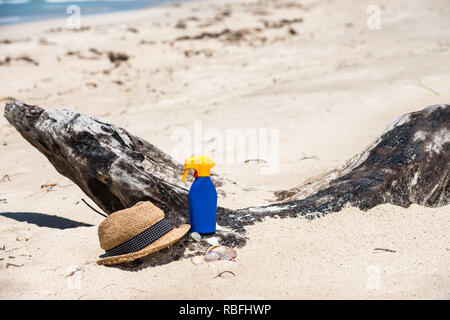 Set for a beach holiday on the shores of the ocean. Stock Photo