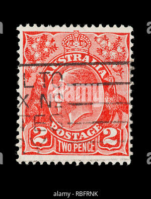 Postage stamp from Australia depicting King George V. Stock Photo