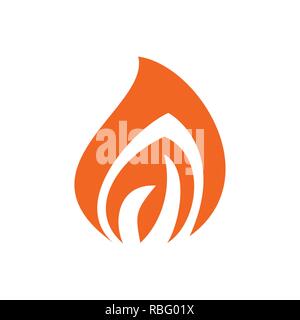 Flame orange icon on white background for graphic and web design, Modern simple vector sign. Internet concept. Trendy symbol for website design web button or mobile app. Stock Vector