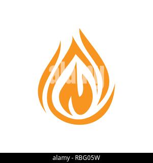 Flame orange icon on white background for graphic and web design, Modern simple vector sign. Internet concept. Trendy symbol for website design web button or mobile app. Stock Vector