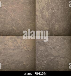 Stone rock. Vector set of textures for decoration Stock Vector
