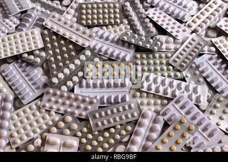 Medicine pills blister packs Stock Photo
