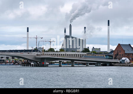 Copenhagen, Denmark - July 24, 2017: New eco friendly power station  Amager Bakke (Amager Hill) in Copenhagen. Stock Photo