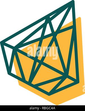 stone, diamond, gem creative logo template, icon isolated elements vector illustration Stock Vector