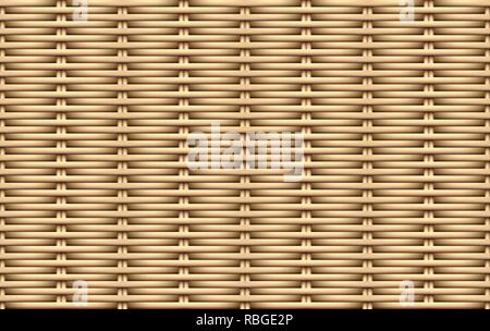 Seamless 3D weave rattan pattern, vector art design Stock Vector