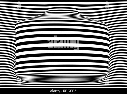 3D striped background with copy space, vector art design Stock Vector