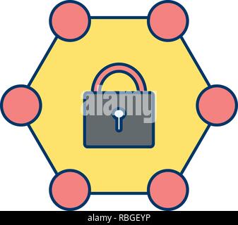Vector Protected Network Icon Stock Vector
