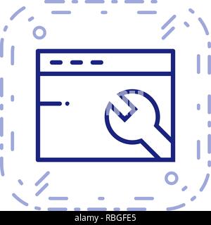 Vector Browser Settings Icon Stock Vector