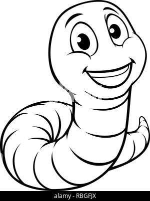 Caterpillar Cartoon Character Stock Vector