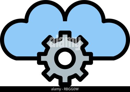 Vector Cloud Settings Icon Stock Vector
