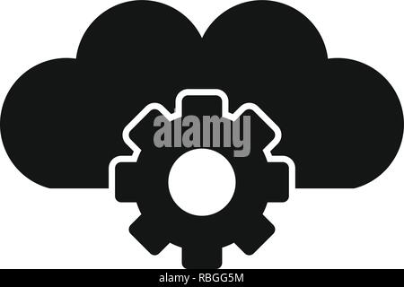 Vector Cloud Settings Icon Stock Vector