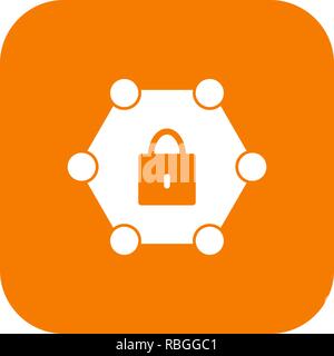 Vector Protected Network Icon Stock Vector
