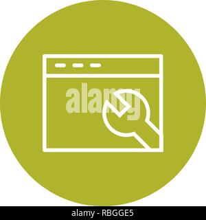 Vector Browser Settings Icon Stock Vector