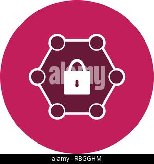 Vector Protected Network Icon Stock Vector