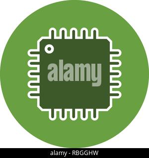 Vector Processor Icon Stock Vector