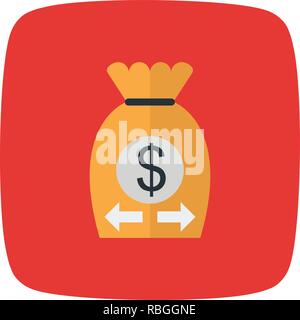 Vector Send Money Icon Stock Vector