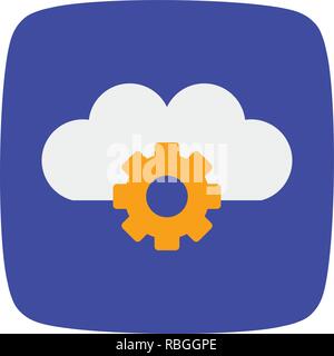 Vector Cloud Settings Icon Stock Vector