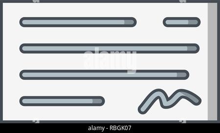 Vector Cheque Icon Stock Vector
