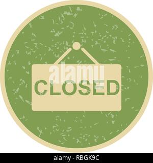 Vector Closed Sign Icon Stock Vector