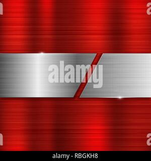 Metal background with iron plate Stock Vector
