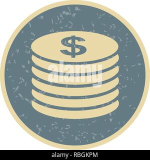 Vector Coins Icon Stock Vector