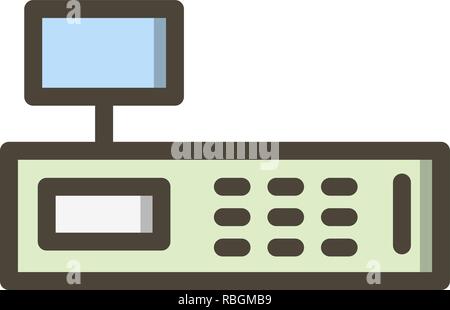 Vector Cash Counter Icon Stock Vector