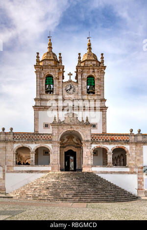 Santuario de Nossa Senhora da Nazare or Sanctuary of Our Lady of Nazare, Nazare, Centro, Portugal Stock Photo