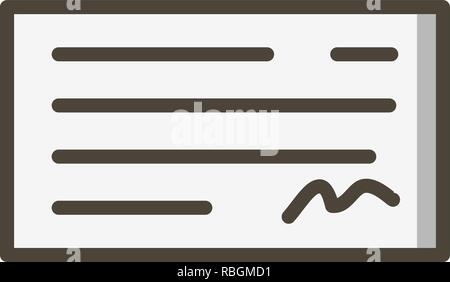 Vector Cheque Icon Stock Vector