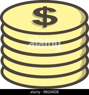 Vector Coins Icon Stock Vector