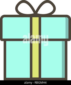 Gift vector flat icon. E-commerce sign. Graph symbol for your web site ...