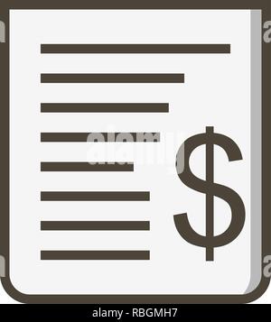 Vector Receipt Icon Stock Vector