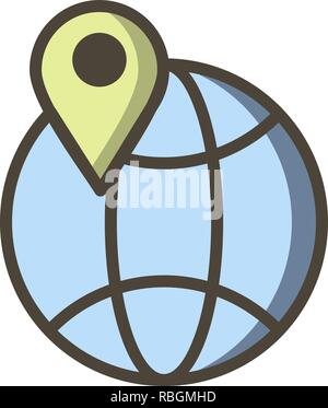Vector Globe Icon Stock Vector