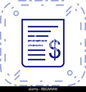 Vector Receipt Icon Stock Vector