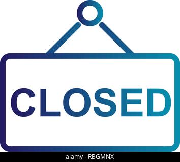 Vector Closed Sign Icon Stock Vector