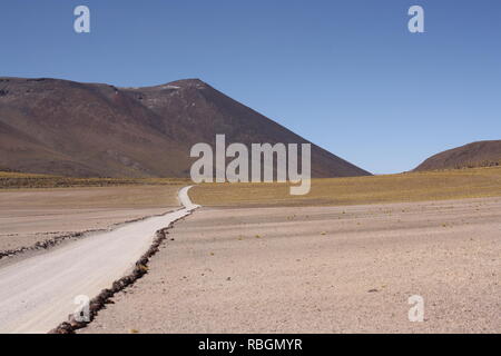 A view of a hill in the chilean highlands. Stock Photo