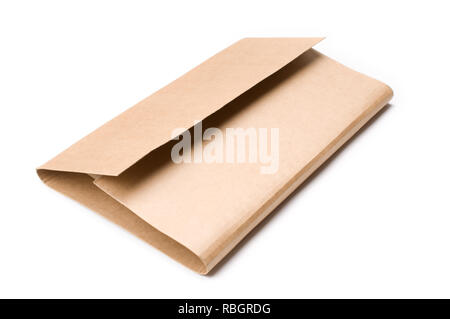 Cardboard book mailer on white background. Stock Photo