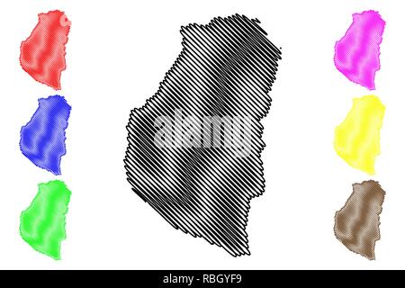 Entre Rios (Region of Argentina, Argentine Republic, Provinces of Argentina) map vector illustration, scribble sketch Entre Ríos Province map Stock Vector