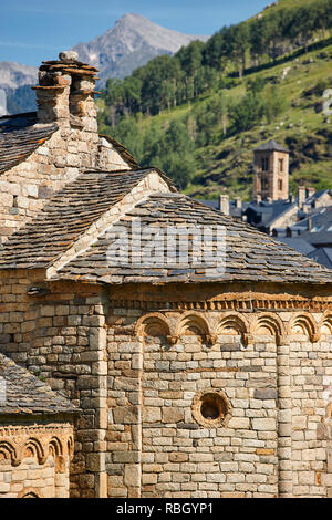 Spanish romanesque. Sant Climent de Taull church. Vall de Boi. Spain Stock Photo