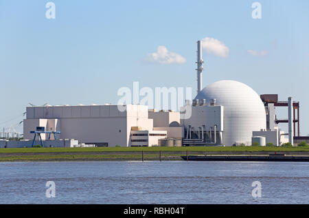 nuclear power plant brokdorf Stock Photo