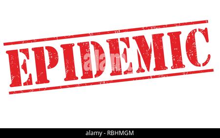 Epidemic sign or stamp on white background, vector illustration Stock Vector