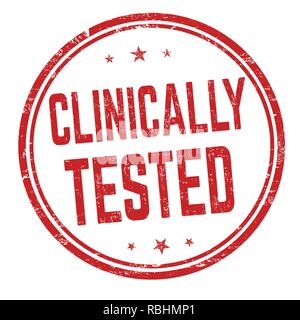 Clinically tested sign or stamp on white background, vector illustration Stock Vector