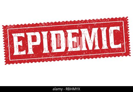 Epidemic sign or stamp on white background, vector illustration Stock Vector