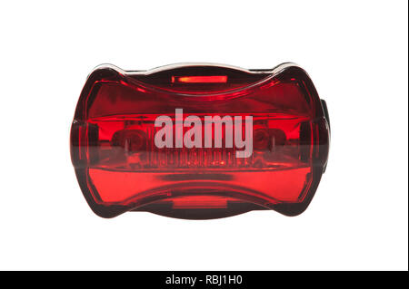 bicycle red brake light isolated on white Stock Photo