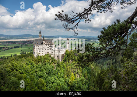 Neuschwanstein Castle, Hohenschwangau, Bavaria, Germany Stock Photo