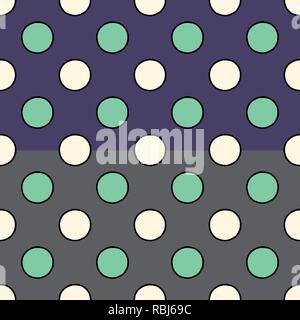 Hand drawn polka dots vector seamless pattern. Colorful dotted texture in modern style. Stylish fashionable texture for surface design, textile, wrapp Stock Vector